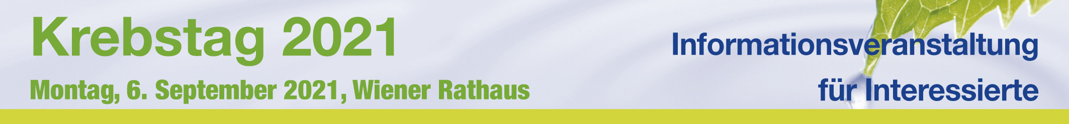 Wiener Krebstag 2021 - Informationsveranstaltung